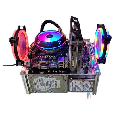 全透明亚克力卧式台式电脑机箱DIY个性ATX机箱MITX创意开放式机箱