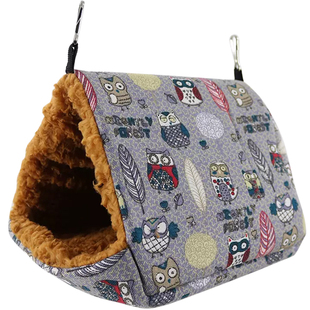 鹦鹉棉窝过冬小鸟窝吊床虎皮牡丹玄凤鹦鹉秋冬季保暖窝毛绒加厚