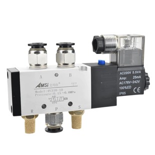 气动电磁阀4V310-10两位五通换向气阀 气缸控制阀3分AC220V DC24V