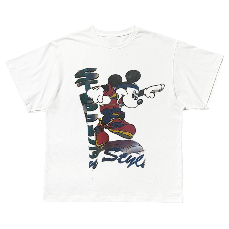 Mickey Mouse米奇老鼠印花短袖T恤美式复古oversize质感学院风tee