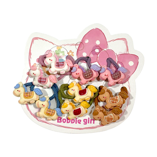 兔子警官儿童发圈新款女童可爱高弹力不伤发皮筋小女孩扎发绳头饰