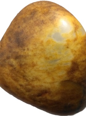 和田玉黄沁秋梨皮手串籽料原石