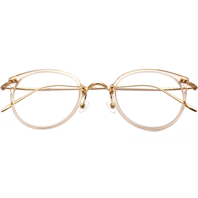 罗敦司德纯钛黑框小脸时尚眼镜架