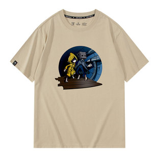 小小梦魇2噩梦摩诺小六游戏周边男女夏季新款纯棉短袖T恤学生衣服