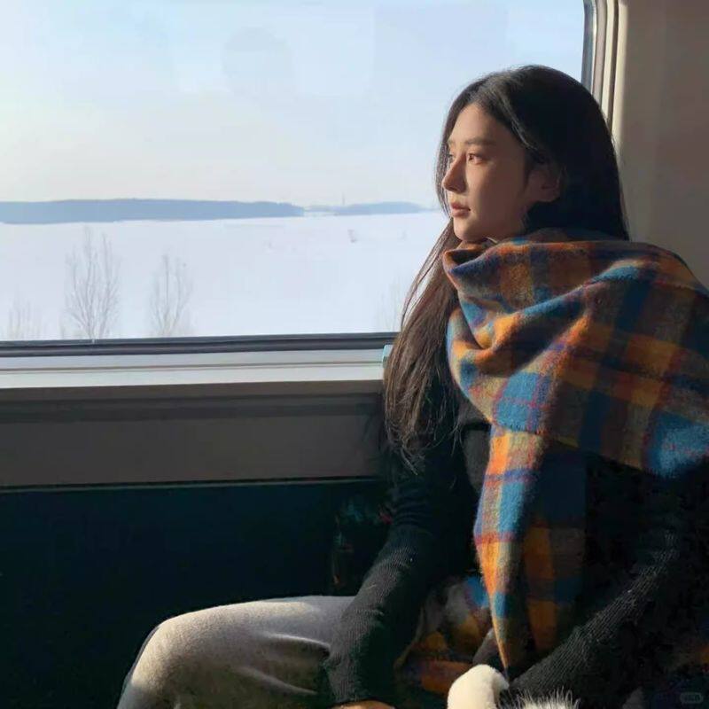 彩色仿羊绒格纹围巾女韩版秋冬学生百搭长款围脖保暖两用休闲披肩