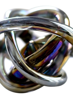 抽象艺术风彩色玻璃网红酒店摆件