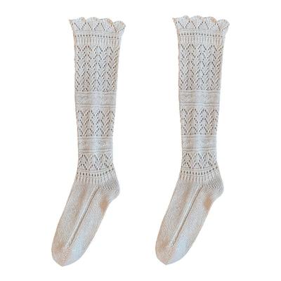 韦雪同款毛线针织小腿堆堆袜子女