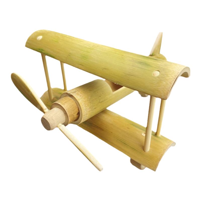 手工定制竹玩具竹飞机摆件
