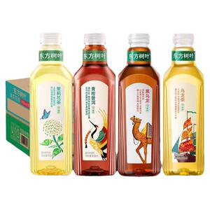 农夫山泉东方树叶900ml*12大瓶整箱茉莉花茶青柑普洱茶无糖茶饮料
