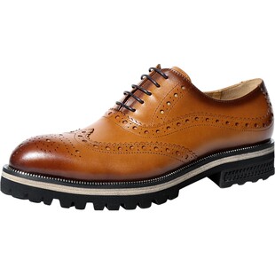 班比帝伦春季增高厚底布洛克雕花男鞋子英伦真皮休闲皮鞋男士潮鞋