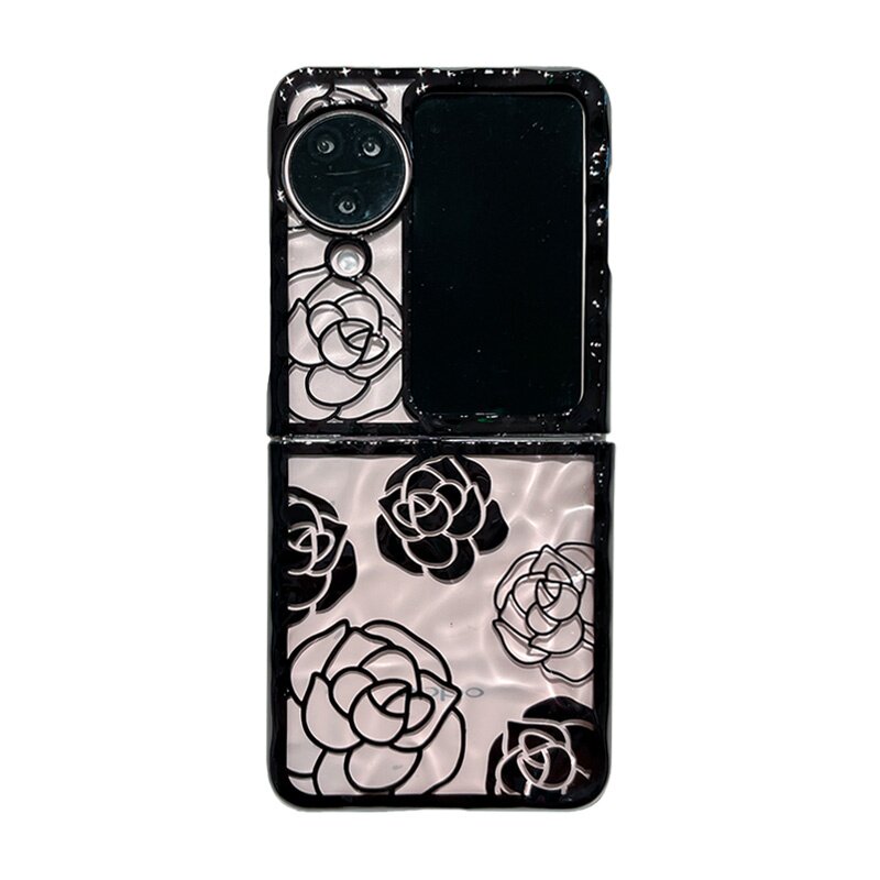 小香风玫瑰链条折叠屏防摔壳