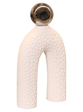 北欧现代黑白陶瓷软装装饰摆件