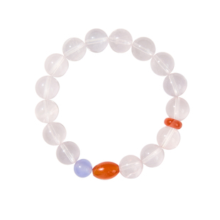 曦光里【归心暖】发现/爱自己 天然星光粉水晶南红手串手链礼物