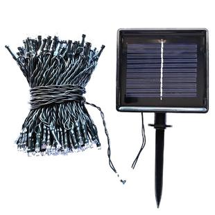 太阳能铜线小彩灯闪灯串灯家用户外庭院花园防水七彩色室外装饰灯