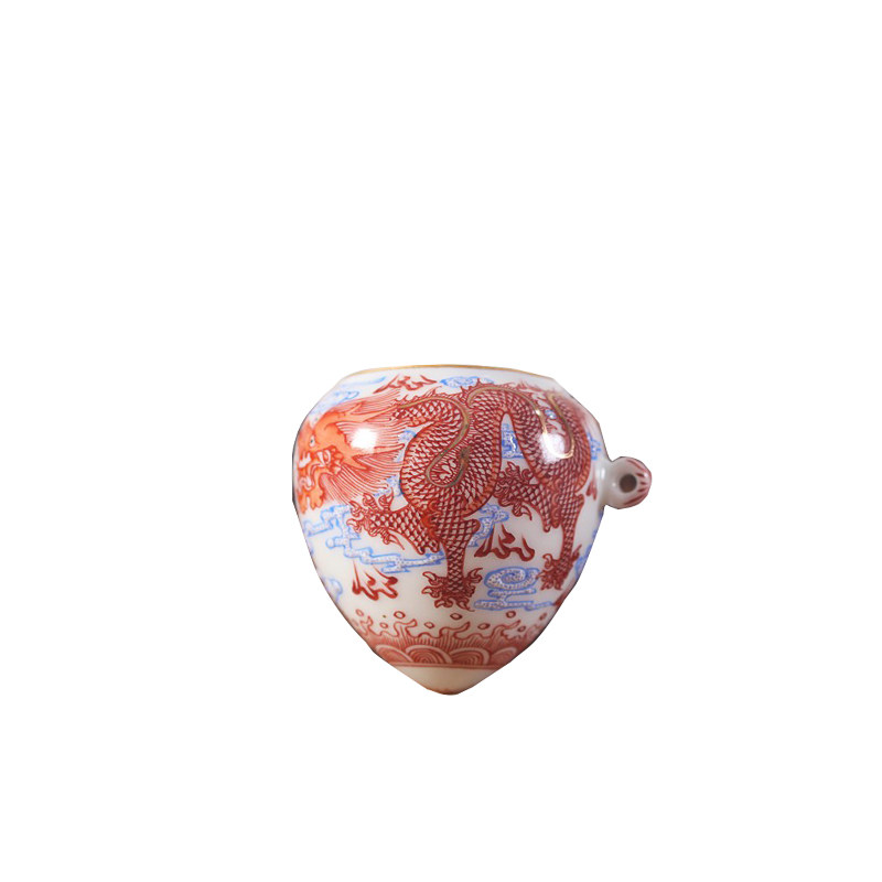 镶金双龙戏珠中号画眉缸鸟笼配件