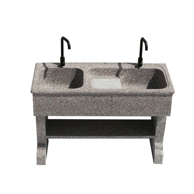 花岗岩双池带搓衣板洗手盆洗衣池