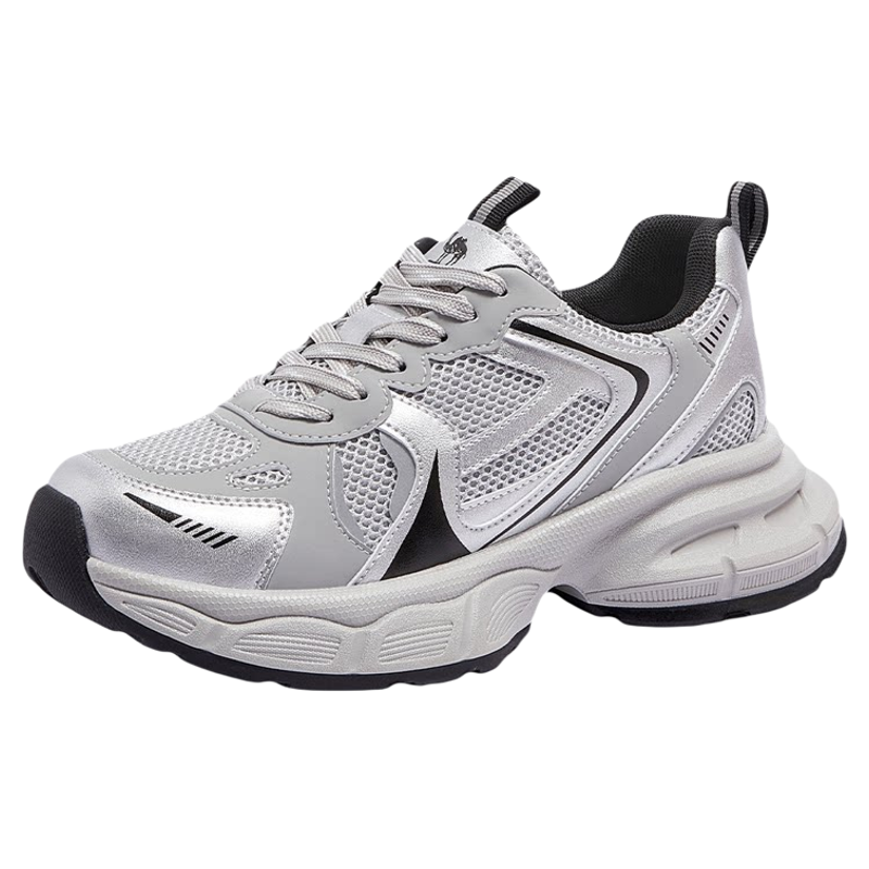 骆驼女鞋2026夏季新款网面透气老爹鞋女轻便舒适休闲鞋女款运动鞋