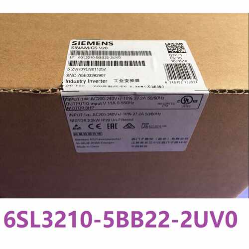 议价6SL3210-5BB22-2UV0 西门子V20 2.2KW变频器 6SL321O-5BB22-2
