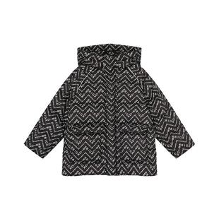 RBIGX瑞比克童装冬季新款花版撞色保暖字母印花设计感羽绒服