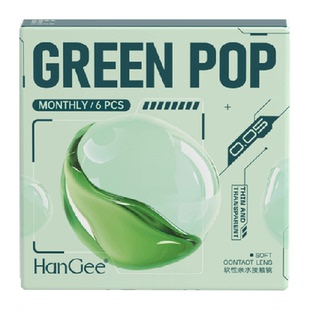 自营】HanGee韩姬儿近视隐形眼镜月抛水润舒适官网正品旗舰