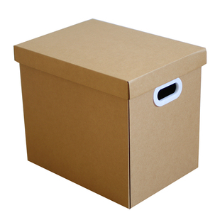 家用搬屋纸质收纳箱空纸箱有盖放书文件档案资料储存箱收集箱纸盒