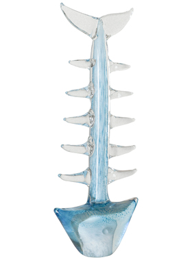 手工玻璃烧制，创意鱼骨摆件