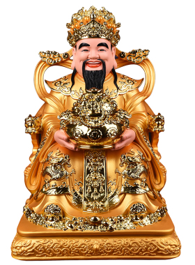 金衣文财神像家用财神爷摆件招财