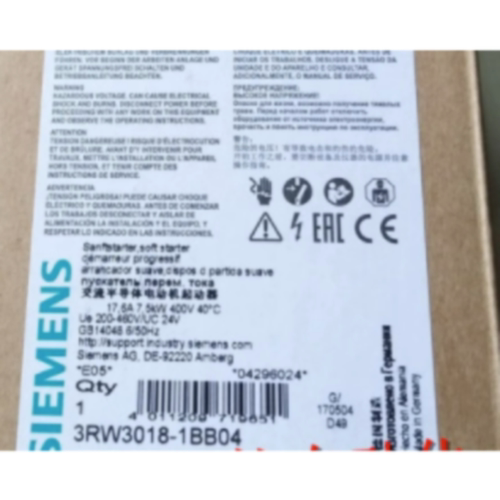 议价3RW3018-1BB04 西门子软启动器3RW30系列 3RW30181BB04现货议