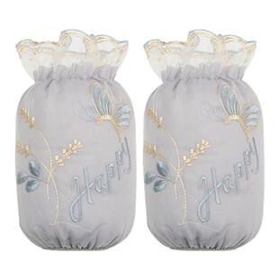 女款工作防脏袖套女秋冬2025新款白色透明蕾丝护袖羽绒服时尚袖头