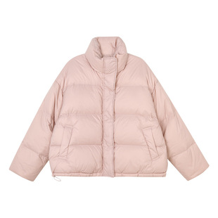 版型好看的粉色羽绒服女浙江嘉兴冬装韩版外套短款小个子时尚洋气