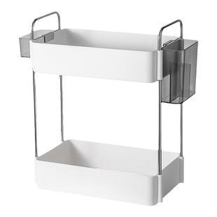 多功能桌面双层置物架化妆品收纳架学生文具整理架宿舍收纳笔筒