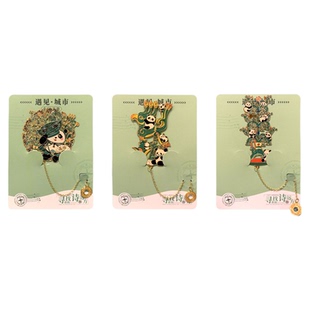 三星堆熊猫联名金属书签文创礼品四川成都旅游纪念品伴手礼送老外