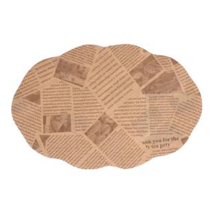 臻膳花边椭圆形防油纸食品级隔油烤盘专用油炸汉堡薯条披萨防油纸