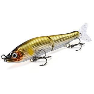 BLUX 两节鱼70mm 4.6g沉水溪流微物泳饵路亚多节假饵软尾鳟鱼版