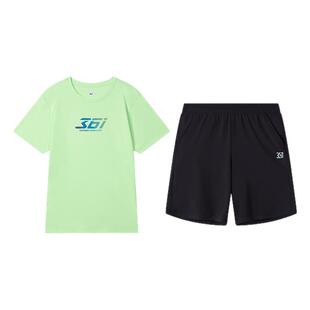361童装儿童套装男童夏季中大童短袖T恤运动短裤新款速干女童套装
