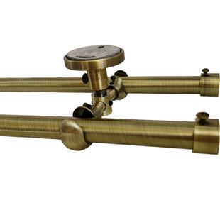 厂家直销欧式罗马杆窗帘盒吊顶装单双杆28+19MM-青古铜色平头新品