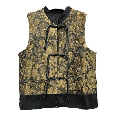 新中式唐装提花马甲百搭坎肩妈妈