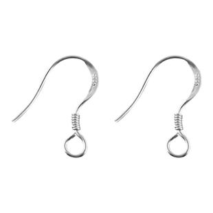 999纯银耳钩足银防过敏银耳环挂勾DIY首饰配件耳坠钩饰品包邮