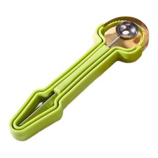不锈钢三合一水果分割器家用多功能挖球器挖球勺水果取肉雕花工具