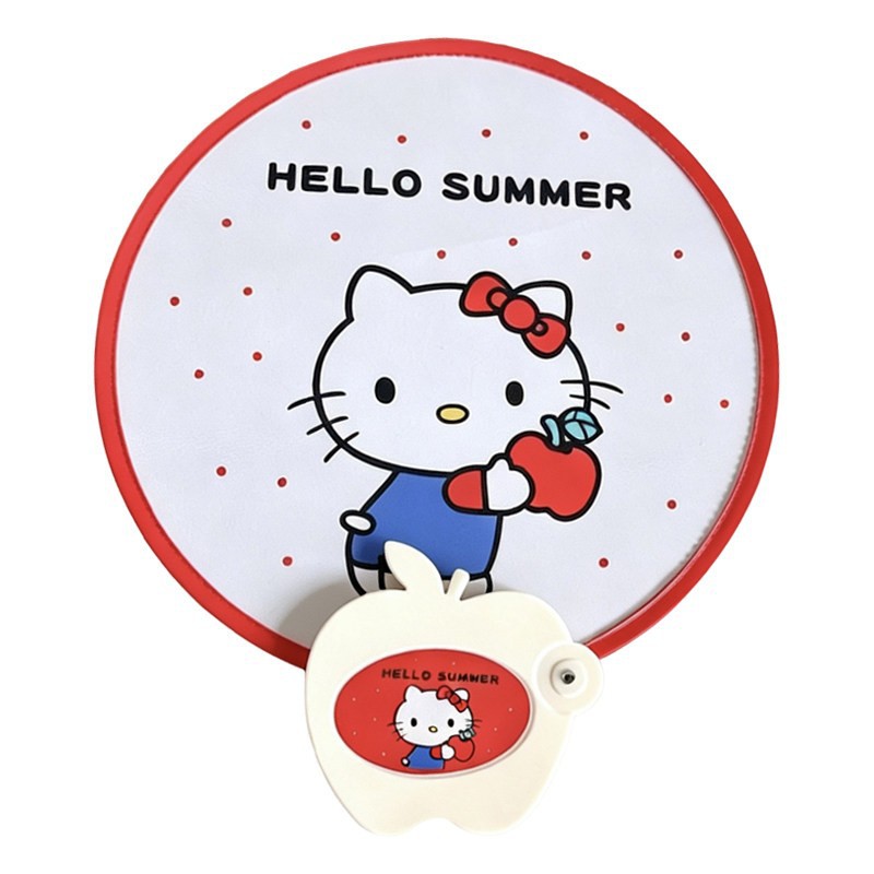 夏季随身加大猫咪反光折叠团扇