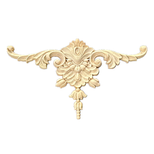 东阳木雕实木贴花角法式背景墙装饰木花柜门房门雕花线条护墙摆件