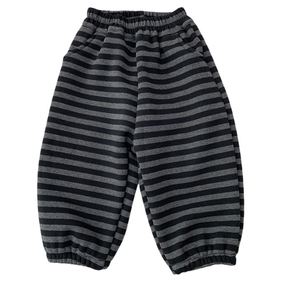 男女童纯棉薄绒裤子洋气百搭卫裤