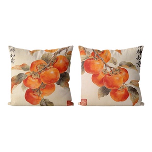 事事如意新中式十字绣抱枕绣套2026新款满绣线绣家用沙发靠枕套