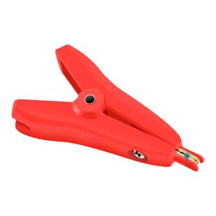 鳄鱼夹铜镀金正负两级测试夹LCR开尔文夹低电阻平口夹