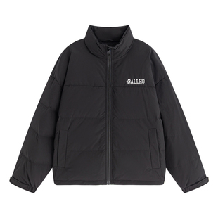 BALLHO秋冬季运动短款羽绒服男立领宽松休闲保暖篮球训练外套鸭绒