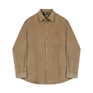 MRCYC灯芯绒衬衫男士春秋款韩系高级感宽松潮流休闲长袖衬衣外套