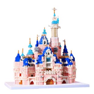 新款迪士尼积木女孩拼装益智玩具巨大型花园城堡建筑系列公主礼物