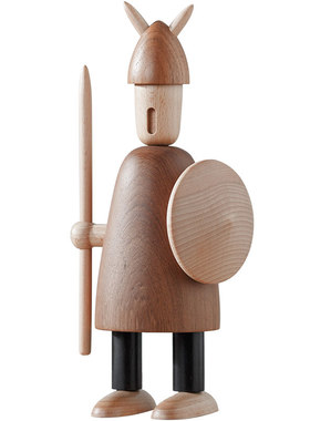 实木制维京人欧式风工艺桌面摆件