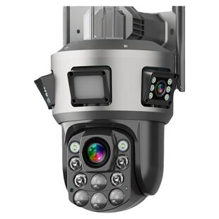 太阳能摄像头室外变焦4G监控器家用360度高清夜视智能户外摄影头