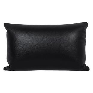 美式简约高端米色真头层牛皮汽车腰靠枕办公室背护腰支撑头枕靠垫